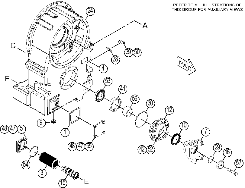 Выходная раздаточная передача 3652316 CAT