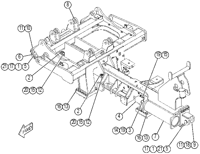 FRAME GP-CENTER 4197121 CAT