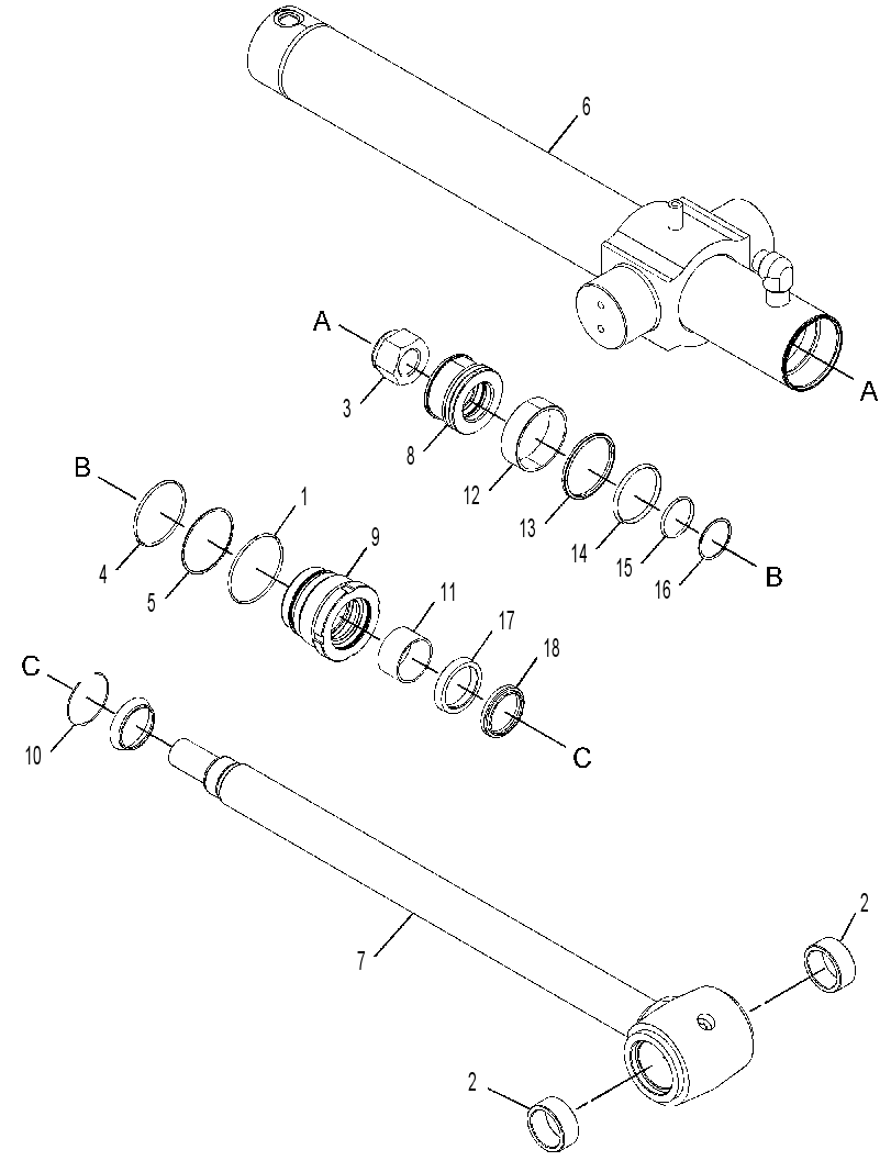 Цилиндр наклона 4174781 CAT