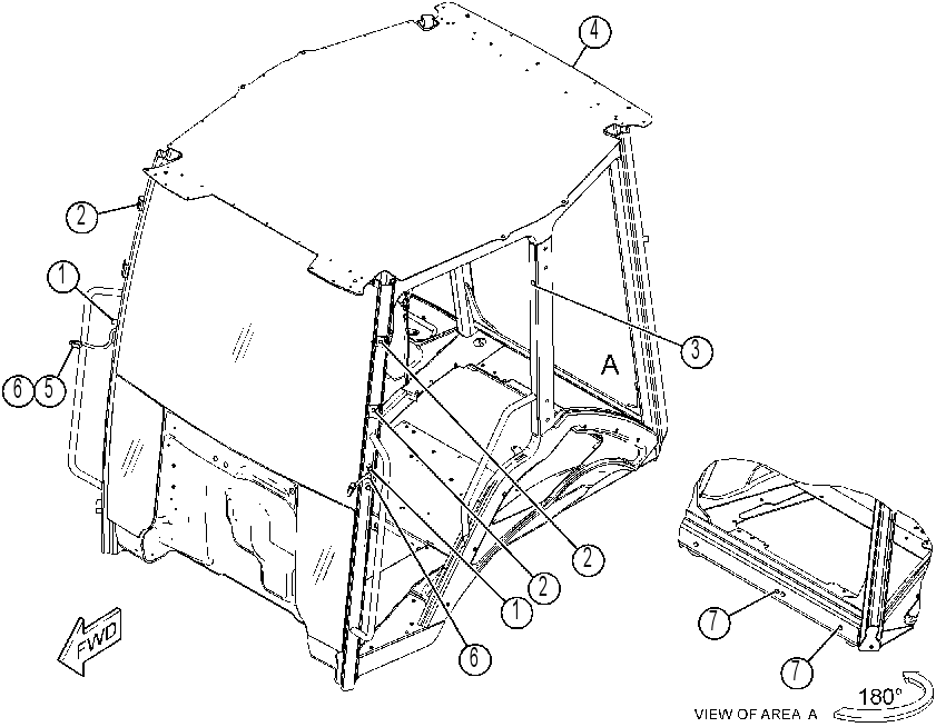CANOPY GP-OPEN ROPS 3822351 CAT