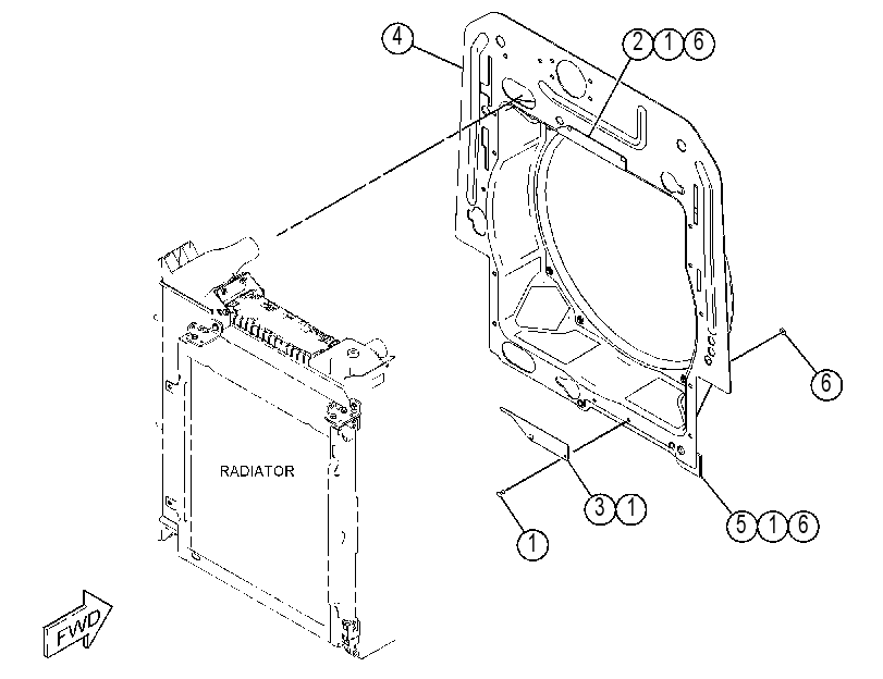 SHROUD GP-RADIATOR 4375516 CAT