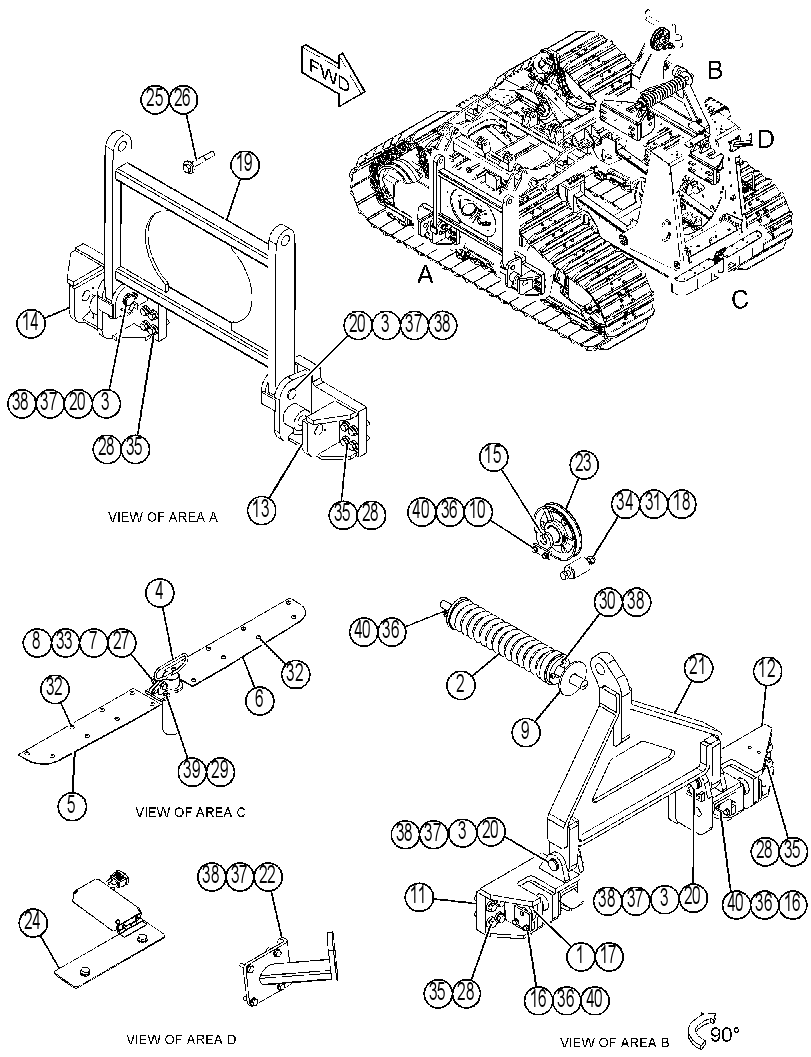 FRAME & MTG GP-PIPELAYER 4197040 CAT