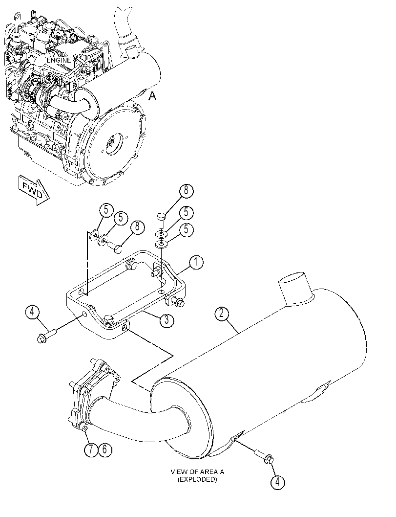 MUFFLER & MOUNTING GP 4165804 CAT