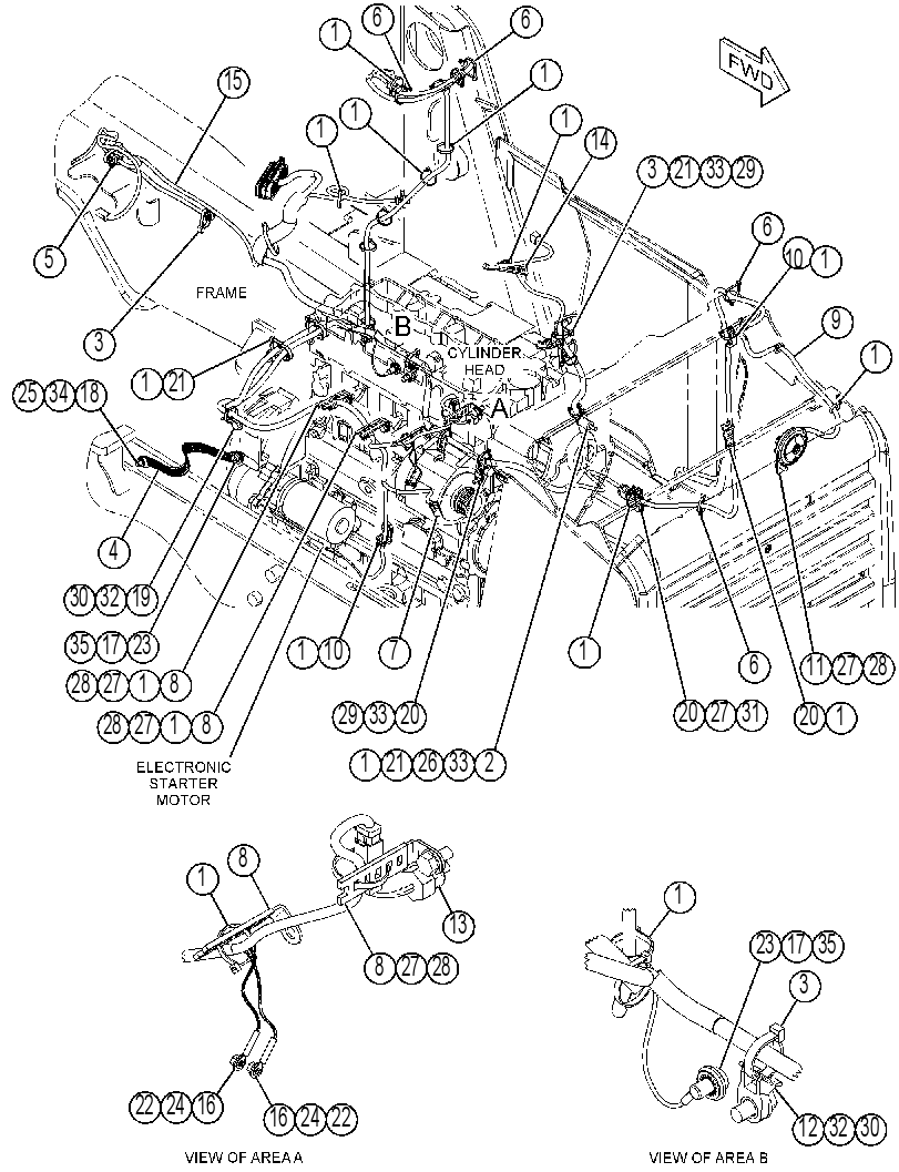 Проводка двигателя 4305062 CAT