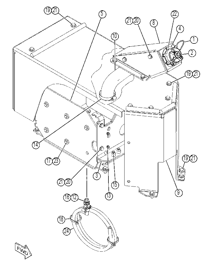 MOUNTING GP-DEF TANK 4525340 CAT