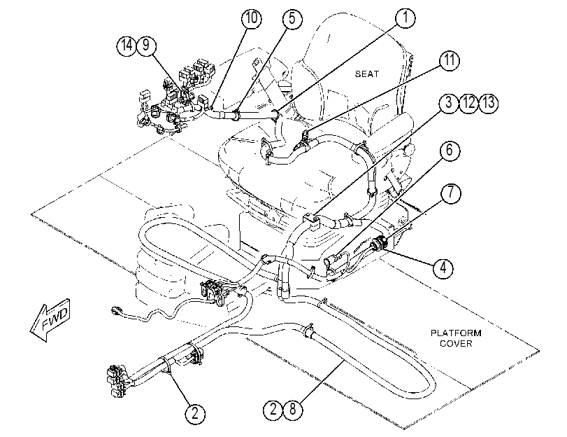 Проводка площадки 4550149 CAT