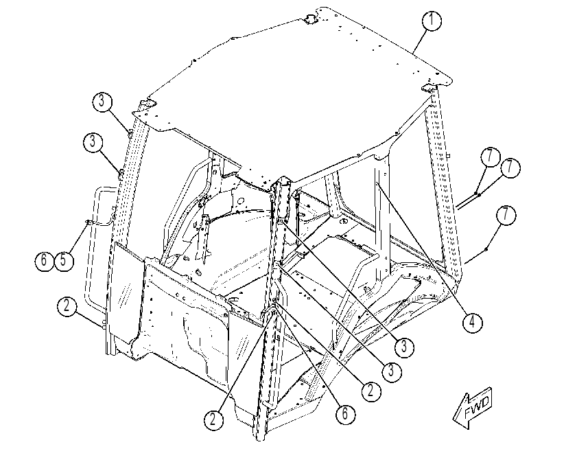 CANOPY GP-OPEN ROPS 5358675 CAT