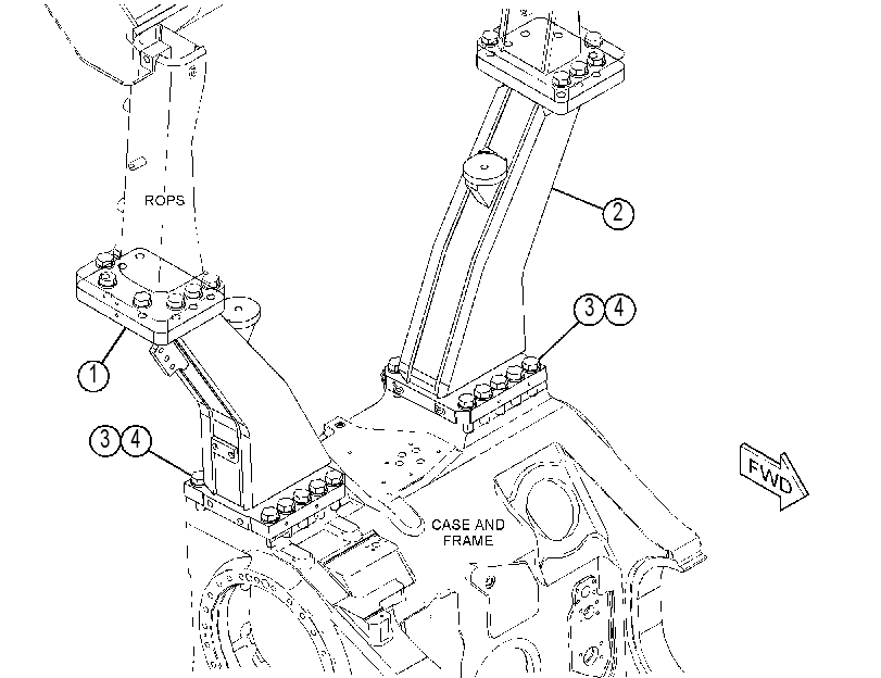 Крепление ROPS 4260867 CAT