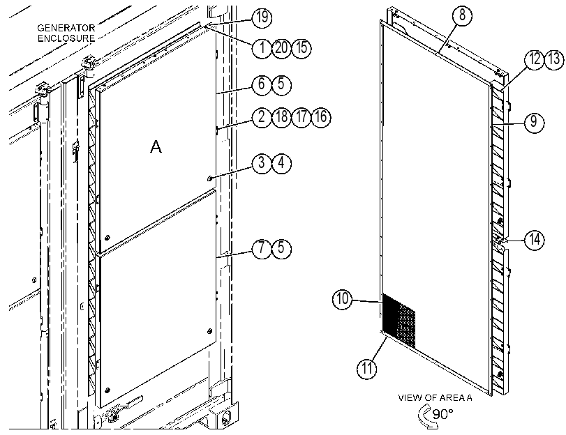 LOUVER GP-ENCLOSURE 4557749 CAT