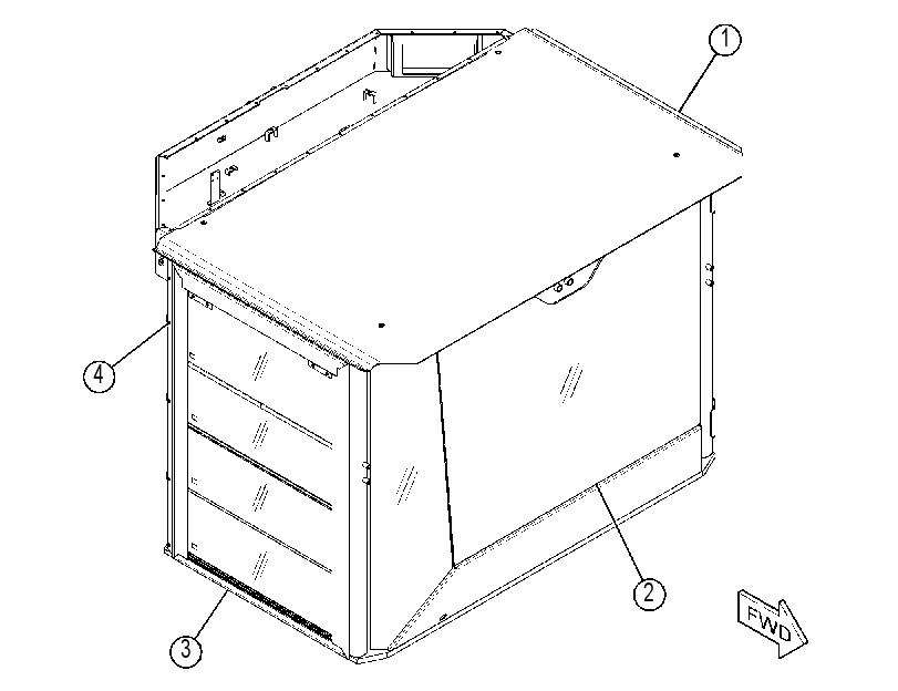 Кабина закрытая с ROPS 3905229 CAT