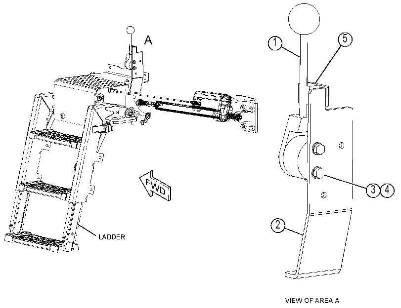 LEVER GP-LADDER RELEASE 4636807 CAT