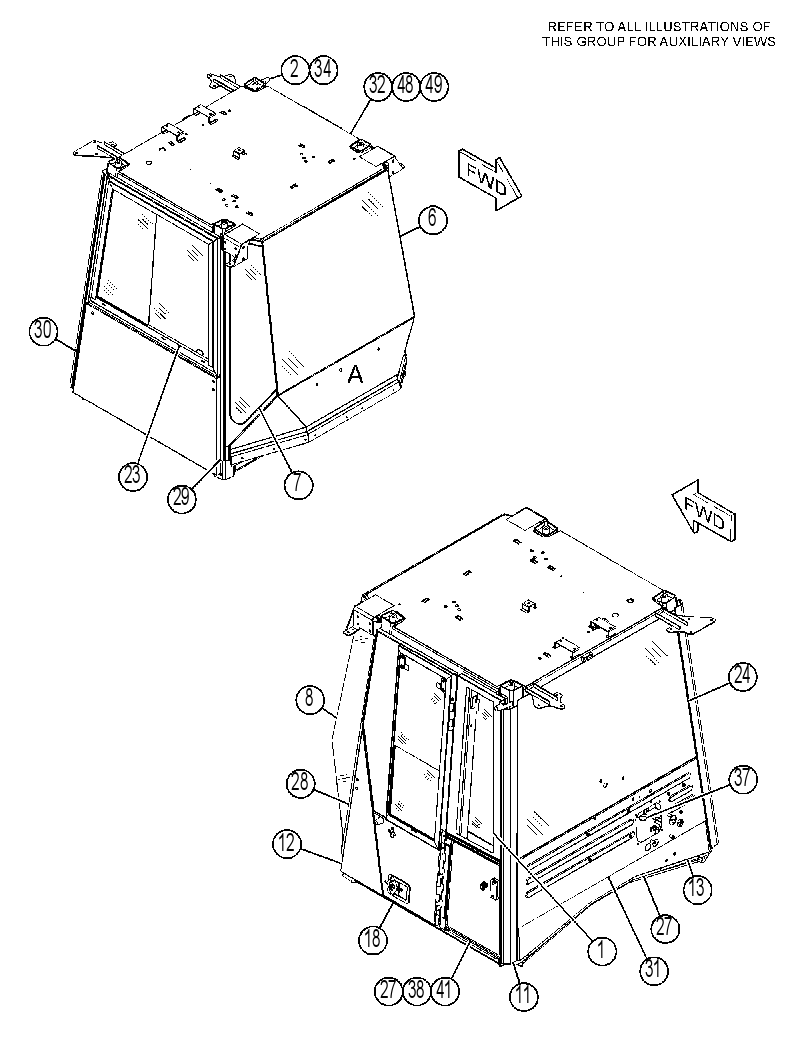 Кабина закрытая с ROPS 4788652 CAT