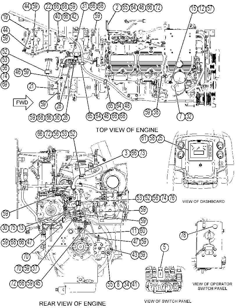 Проводка двигателя 4613173 CAT