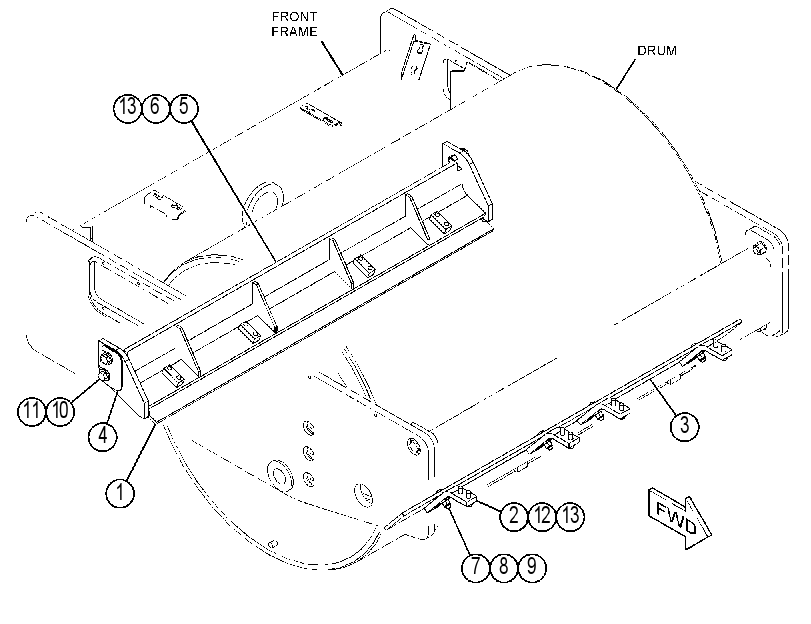 SCRAPER GP-DRUM 4332412 CAT