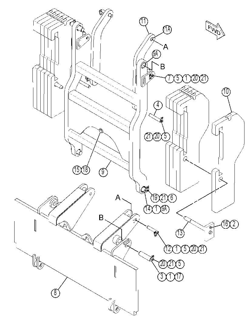 COUNTERWEIGHT GP-HYDRAULIC 4484549 CAT