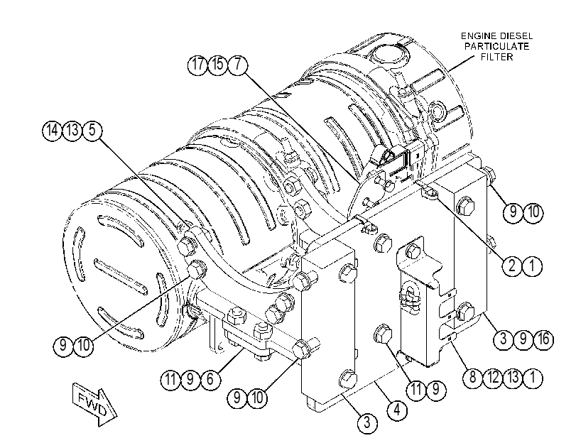 MOUNTING GP-EXHAUST 4574131 CAT