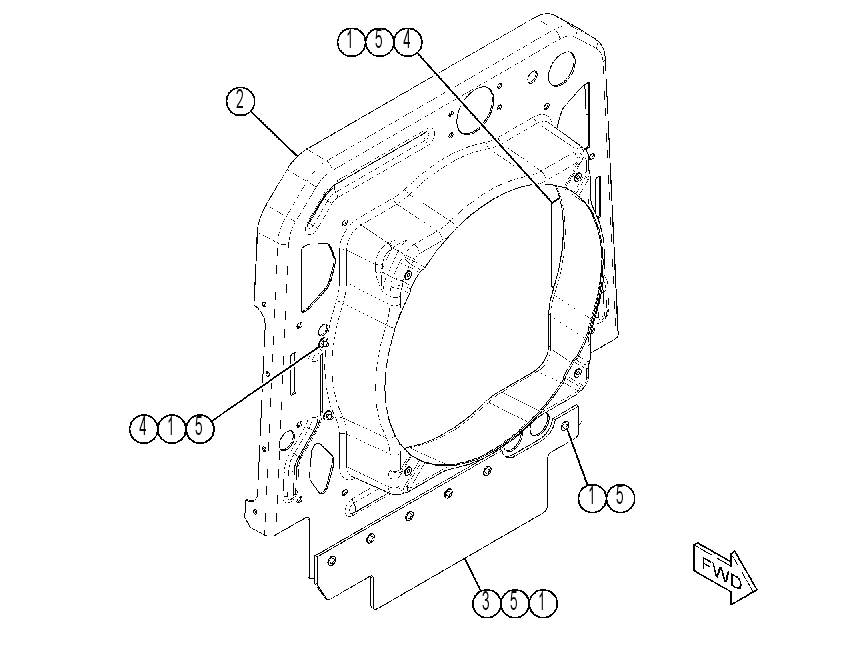 SHROUD GP-RADIATOR 3865777 CAT