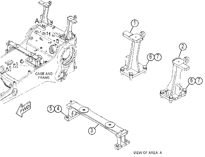 Крепление ROPS 4241763 CAT