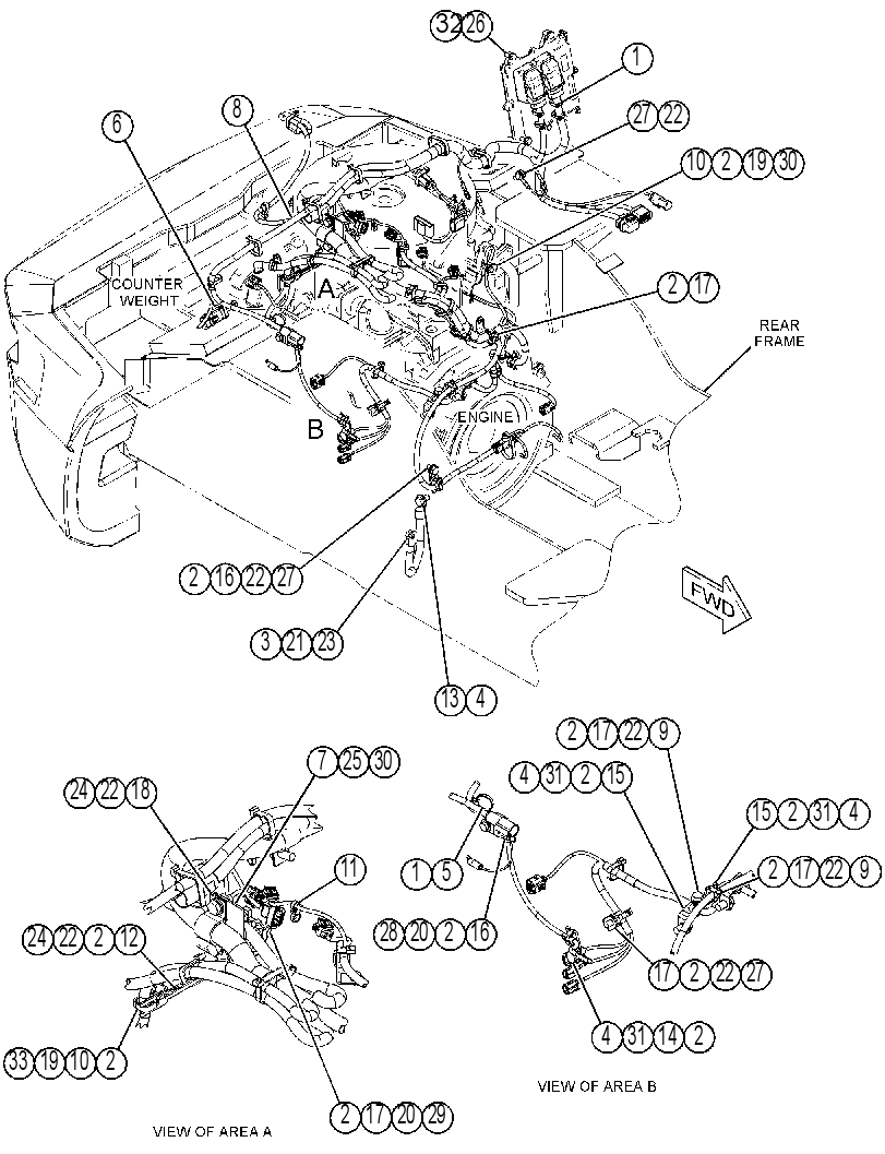 Проводка двигателя 4522990 CAT