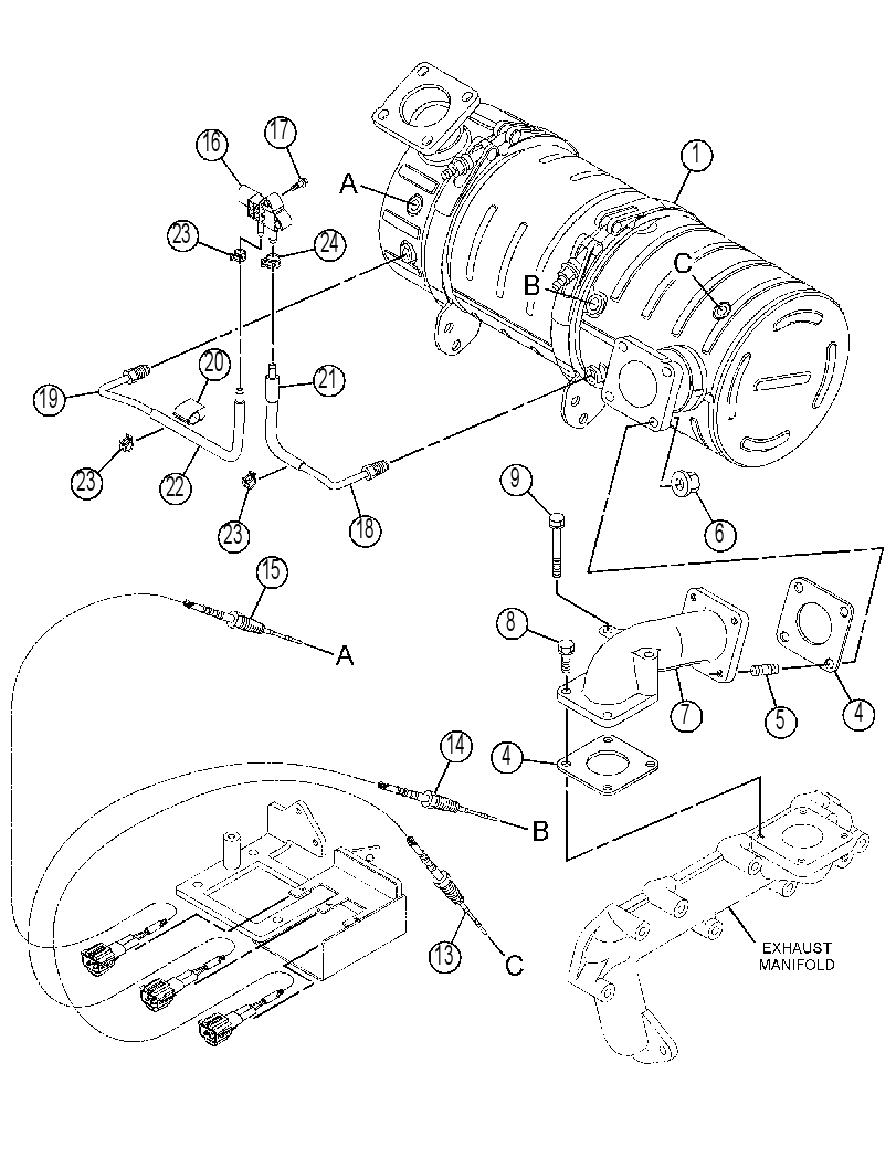 MUFFLER & MOUNTING GP 4865186 CAT