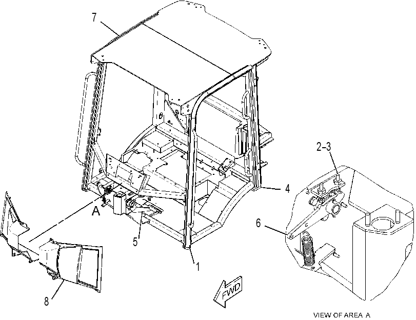CANOPY AR-OPEN ROPS 3329791 CAT