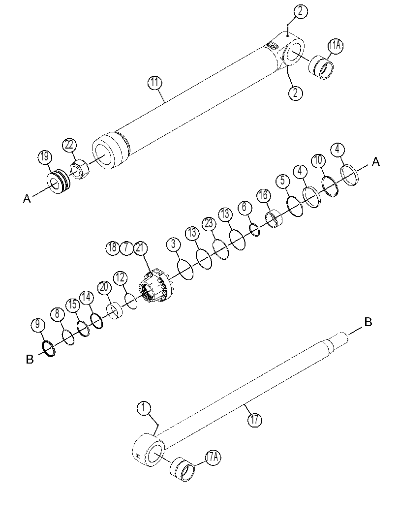 Цилиндр стрелы 4707141 CAT