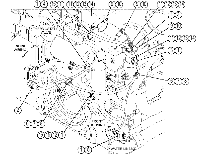 Проводка двигателя 3504545 CAT