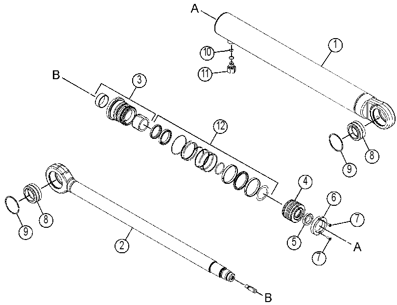 CYLINDER GP-ADJ CAB RISER 4362914 CAT
