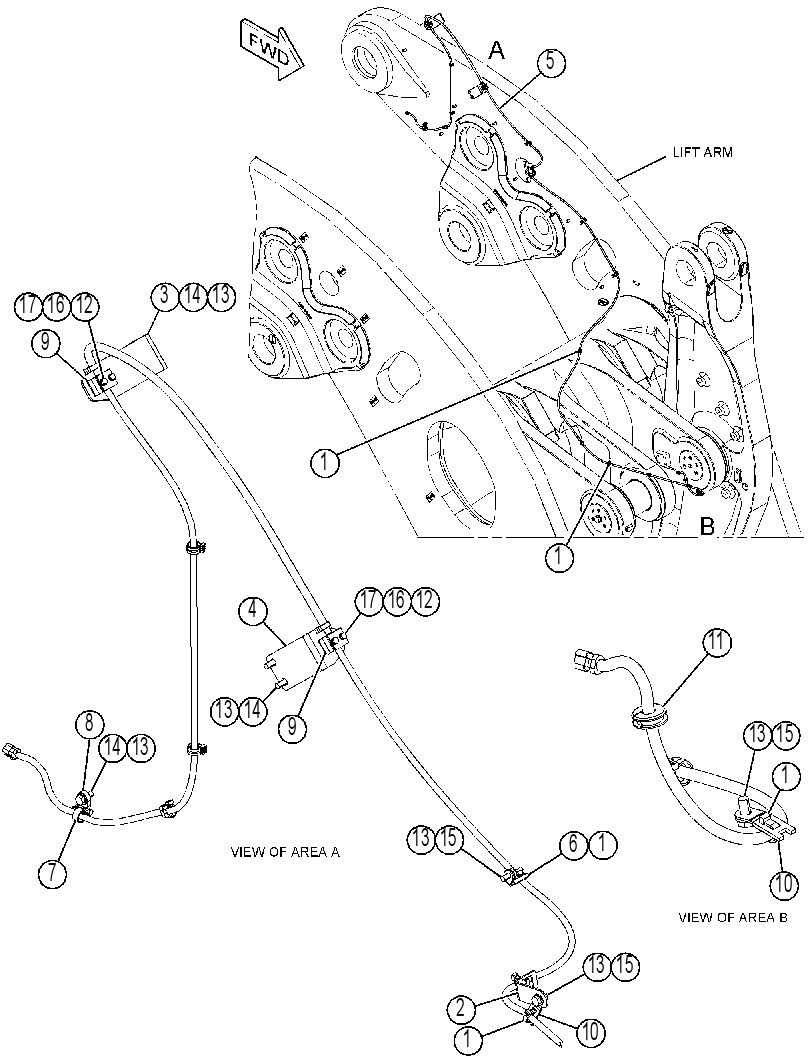 Проводка датчиков 4154838 CAT