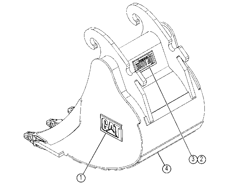 Ковш экскаваторный 2450979 CAT