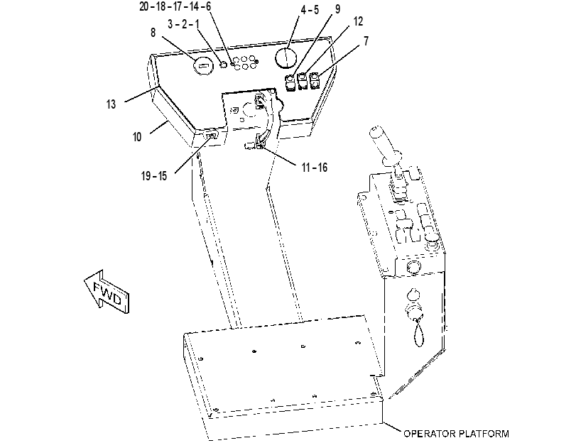 CONSOLE GP-INSTRUMENT 3695754 CAT