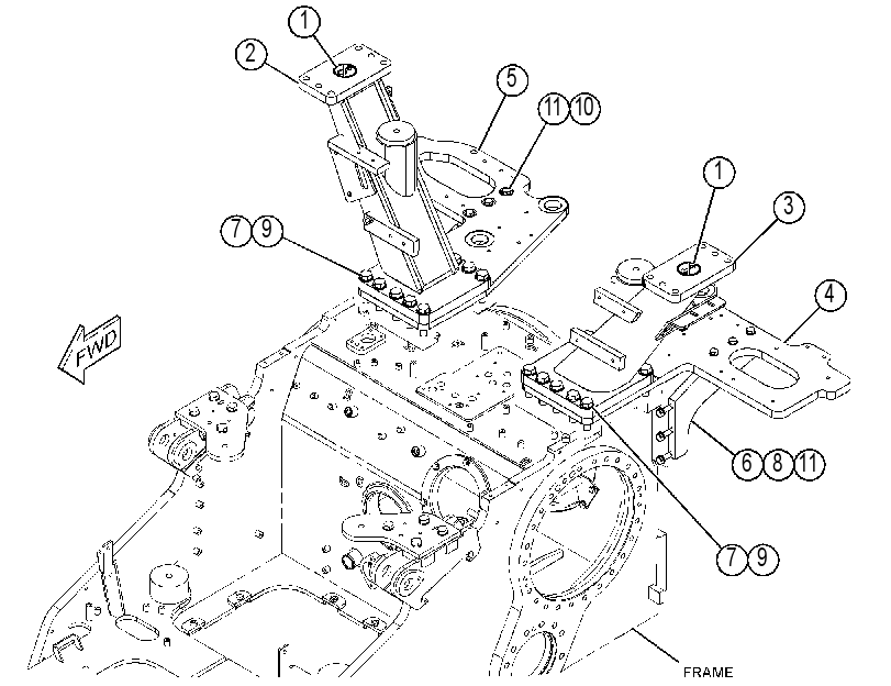 Крепление ROPS 3942207 CAT