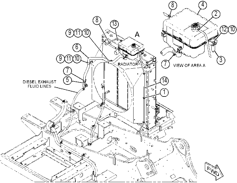 TANK & MTG GP-COOLANT 3980892 CAT