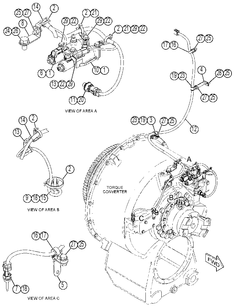 WIRING GP-TORQUE CONVERTER 4154855 CAT