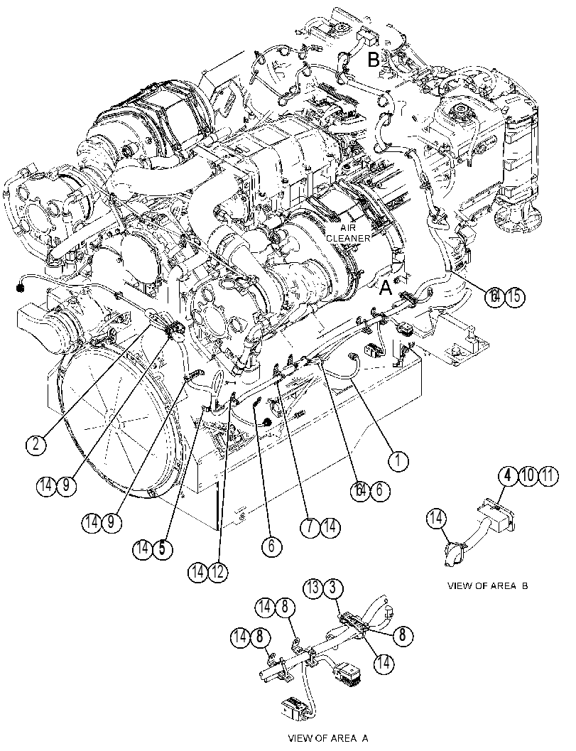 Проводка двигателя 4540171 CAT