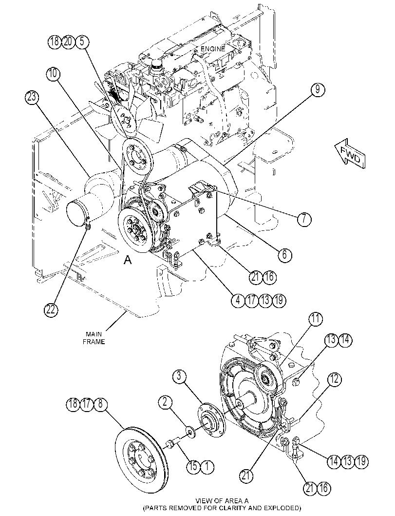 GENERATOR & MOUNTING GP 3827187 CAT