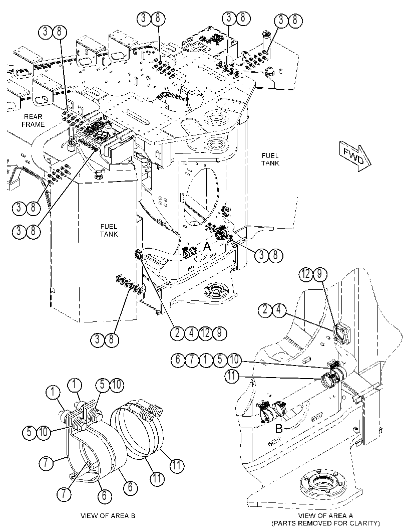 FASTENER GP-FUEL TANK 4257884 CAT