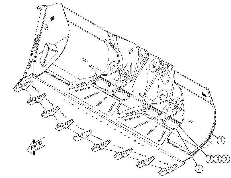 Ковш скальный 3894440 CAT