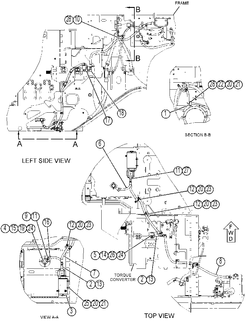 LINES GP-BRAKE RELEASE 4821843 CAT
