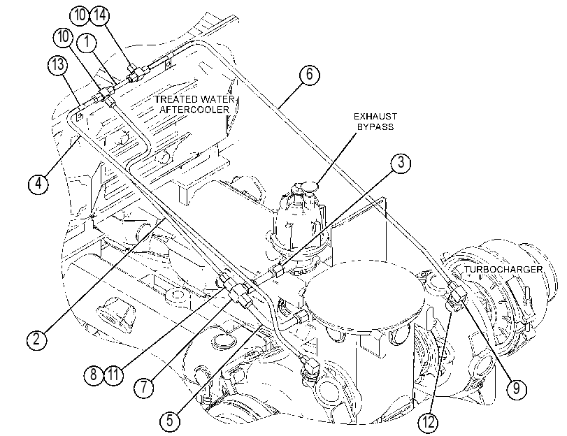 LINES GP-TURBOCHARGER VENT 4863969 CAT