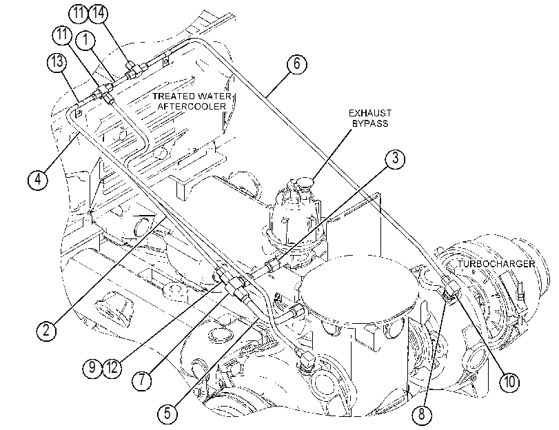 LINES GP-TURBOCHARGER VENT 4863971 CAT