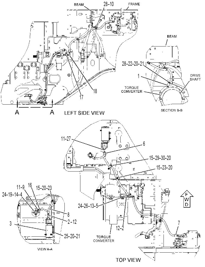 LINES GP-BRAKE RELEASE 4186204 CAT