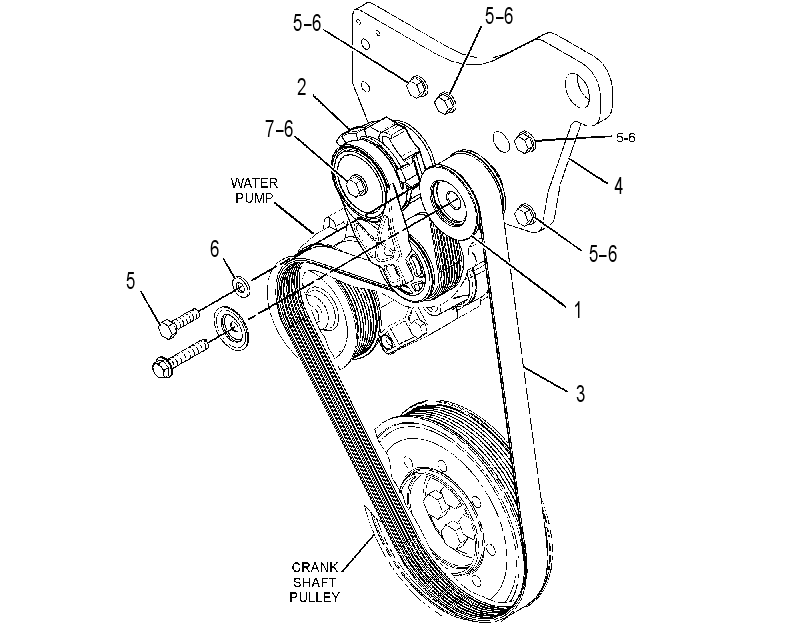 MOUNTING GP-BELT TENSIONER 3124666 CAT