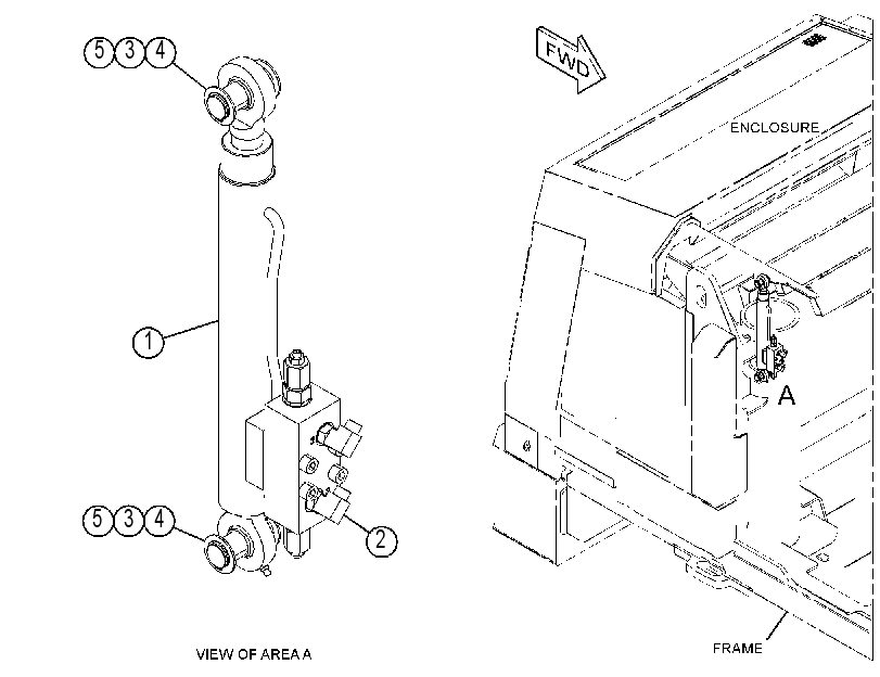 CYLINDER & MTG GP-HOOD 3863985 CAT