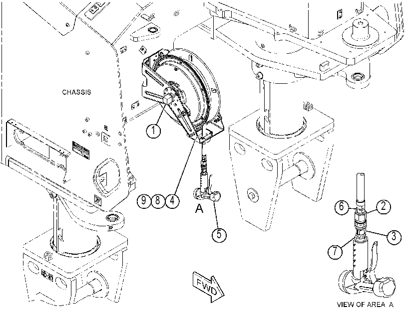 REEL GP-WASHDOWN HOSE 3866806 CAT