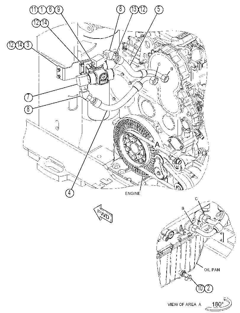FILTER & MTG GP-ENGINE OIL 3741394 CAT