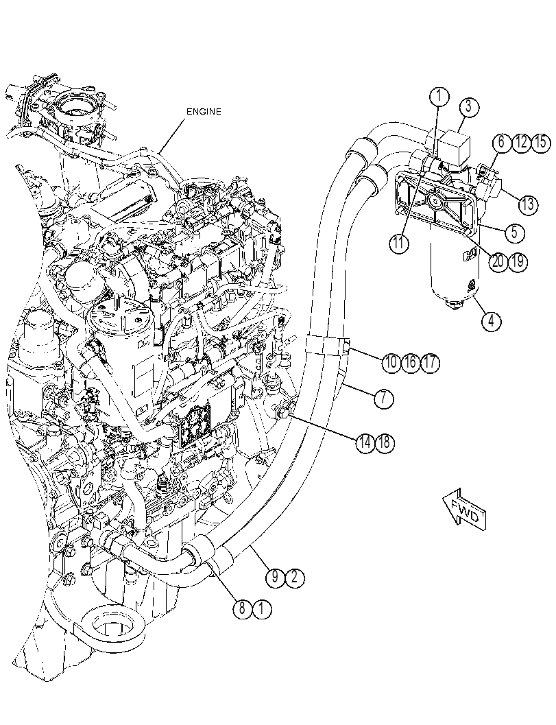 FILTER & MTG GP-ENGINE OIL 4512226 CAT