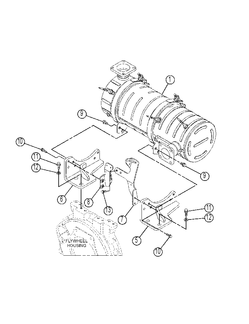 MUFFLER & MOUNTING GP 4906058 CAT