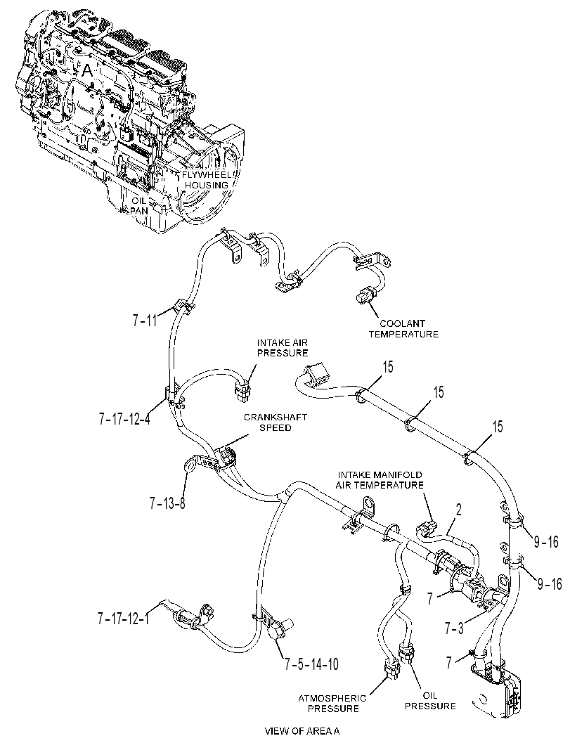 Проводка двигателя 4370285 CAT