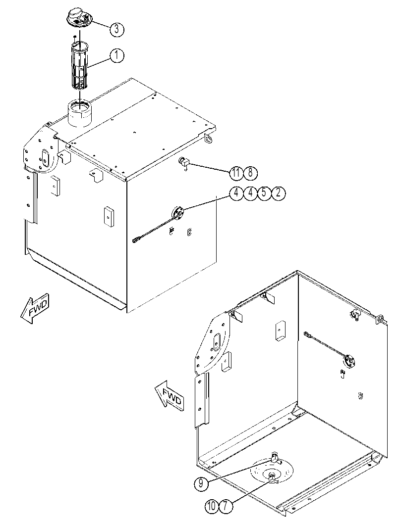 Бак топливный 4648693 CAT